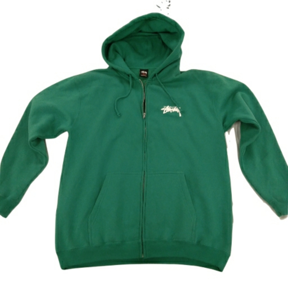 Stussy green hoodie large